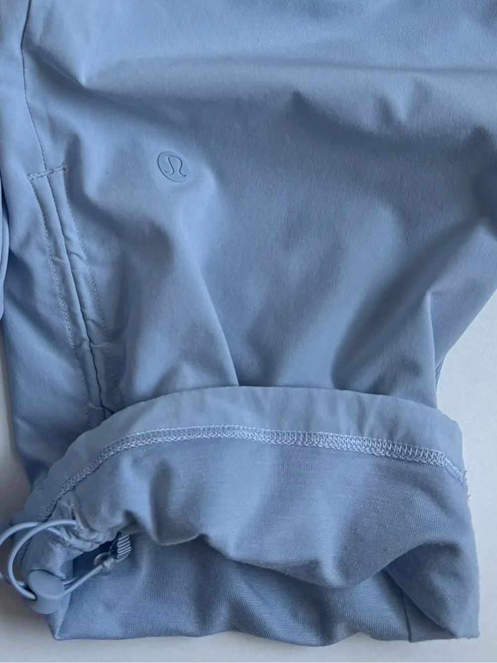 Lululemon Beyond The Studio Crop Pants Blue Linen Size 8